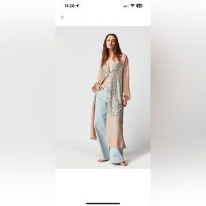 NWT! Free People “Never Fully Dressed” Sequin Mix Lil shirt dress